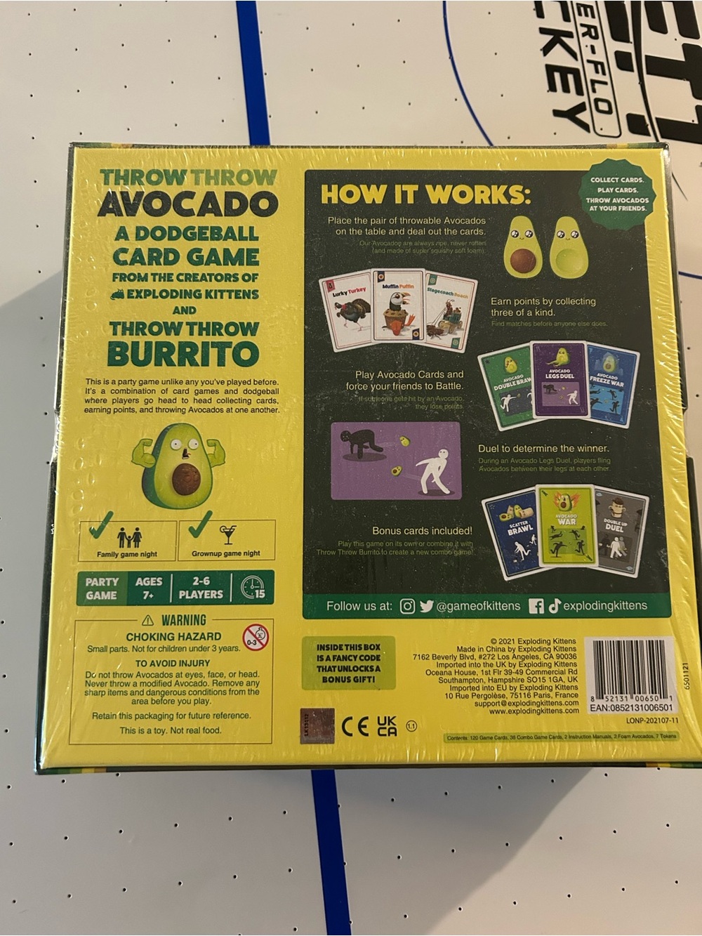 Exploding Kittens Throw Throw Avocado Game - Green - Picture 2 of 2